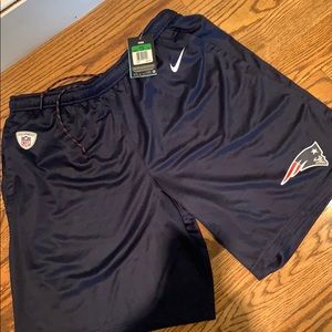 Nike navy NE Patriots athletic shorts